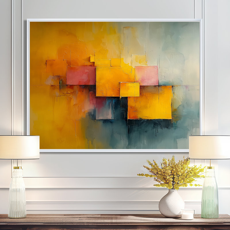 Geometric Pulse Optical Art VI - Minimalism Wall Art, 24" H x 32" W, Floater Framed Print, White