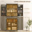 Armoire de cuisine 72 po, armoire de rangement Farmhouse, gris