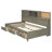 Twin Size Wooden Daybed With 3 Storage Drawers, Upper Soft Board, Shelf, And A Set Of Sockets And Usb Ports, Gray-617328330-617328333