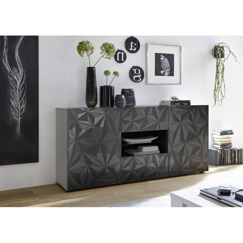 Bromborough 180 Cm Wide 2 Drawer Sideboard, Dark Grey