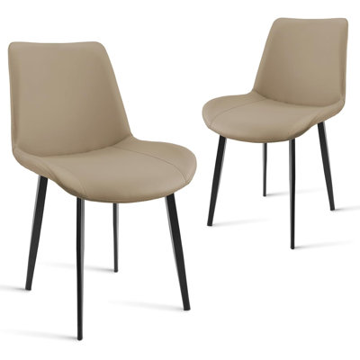 Shenay PU Leather Dining Room Chair with Metal Legs for Indoor Kitchen Living Room