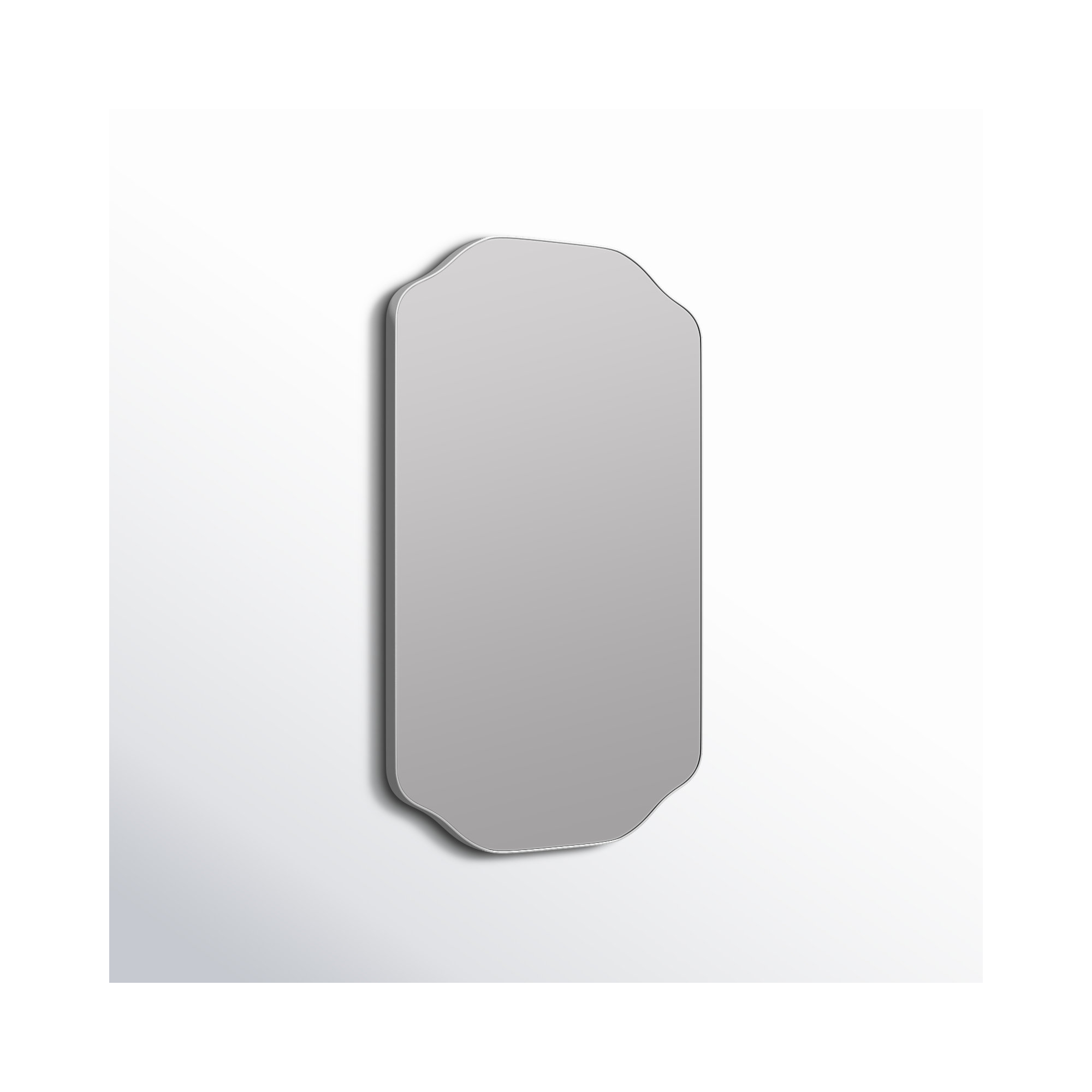 Eaton Metal Scalloped Mirror, Silver