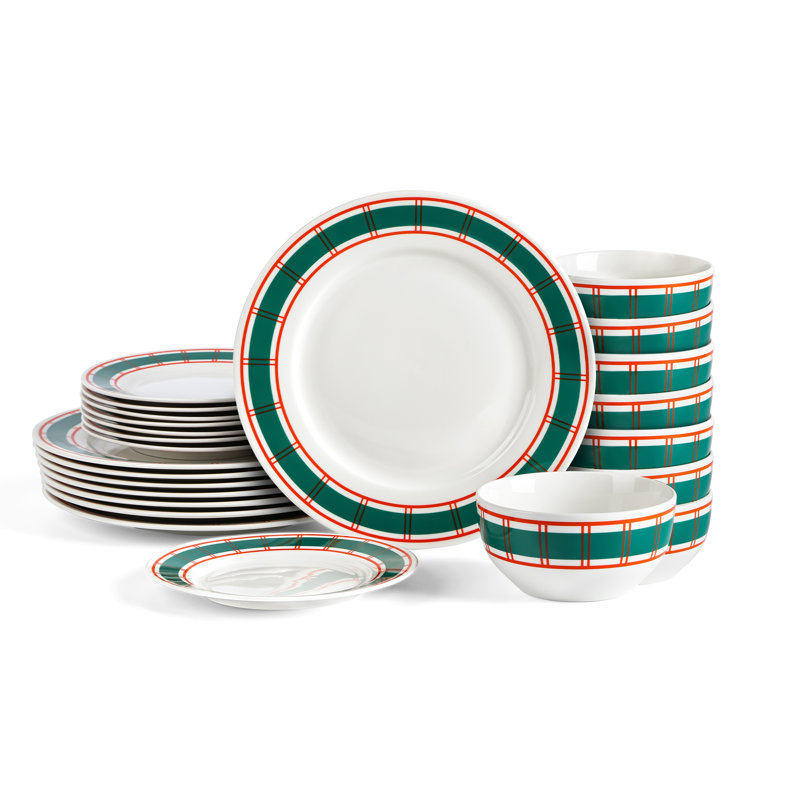Raul 24-Piece Dinnerware Set Porcelain