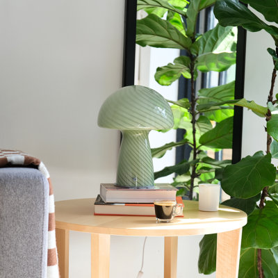 Glass Mushroom Table Lamp, Large Close Top