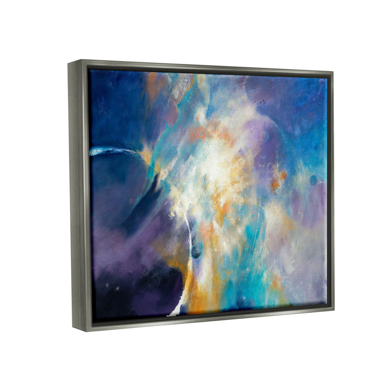 Abstrait de ciel nébuleux abstrait, art giclée par Dina D'argo, Cadre flottant gris lustré, H 25 po x l 31 po x P 1,7 po