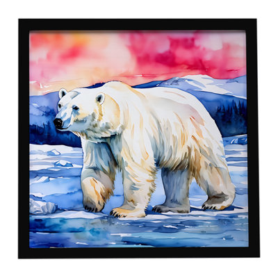 Polar Bear Framed Metal Print