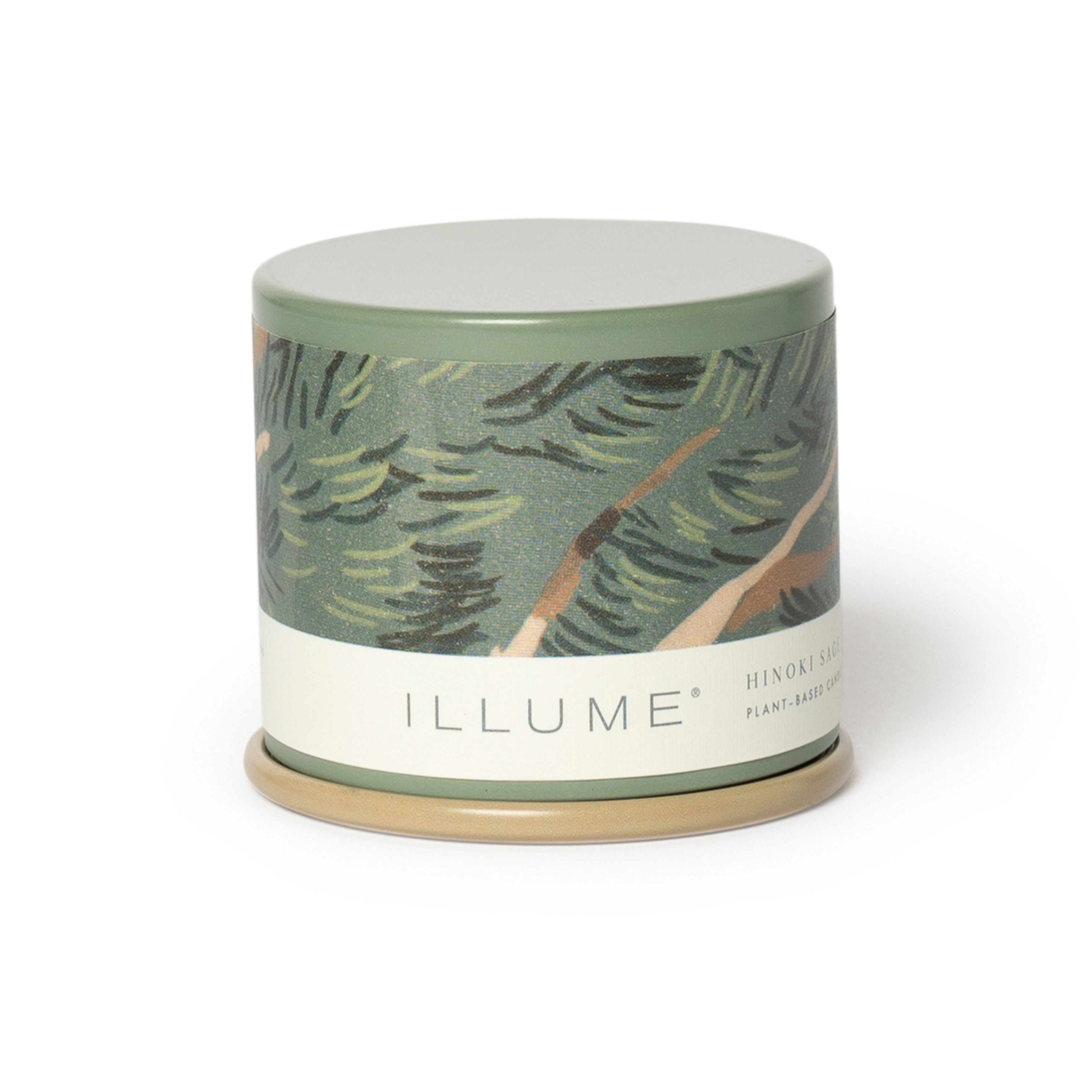 Illume Hinoki Sage Scented Jar Candle with Metal Holder