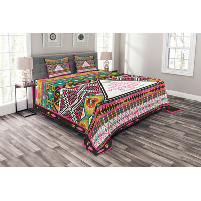 Ikat Bedspread with Pillow Shams