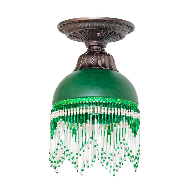 1 - Light Flush Mount, Green