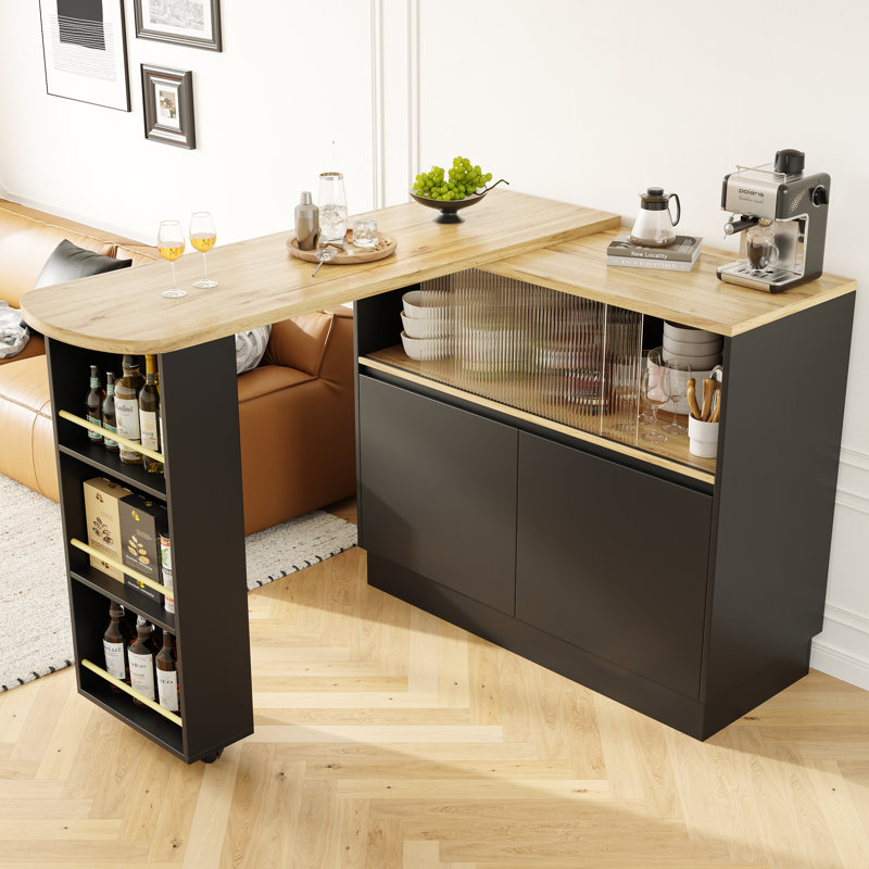210cm Home Bar, Black