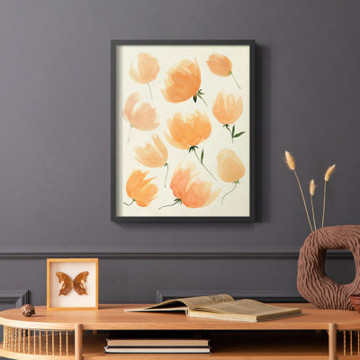 Fallen Flowers I Framed Print - Solid Wood