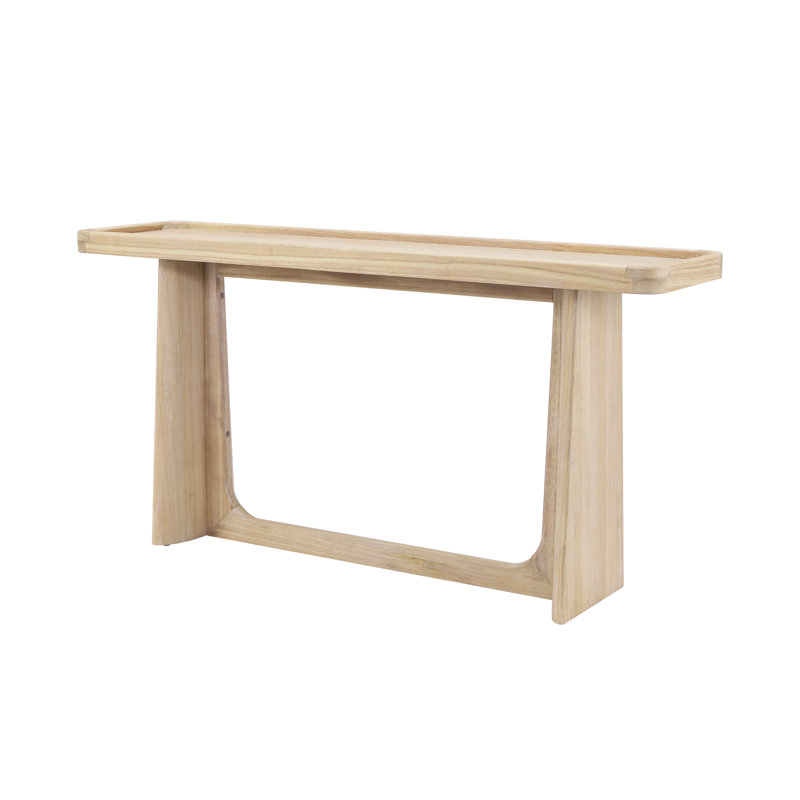 Bridgely Console Table with Tray-Top Design, Natural