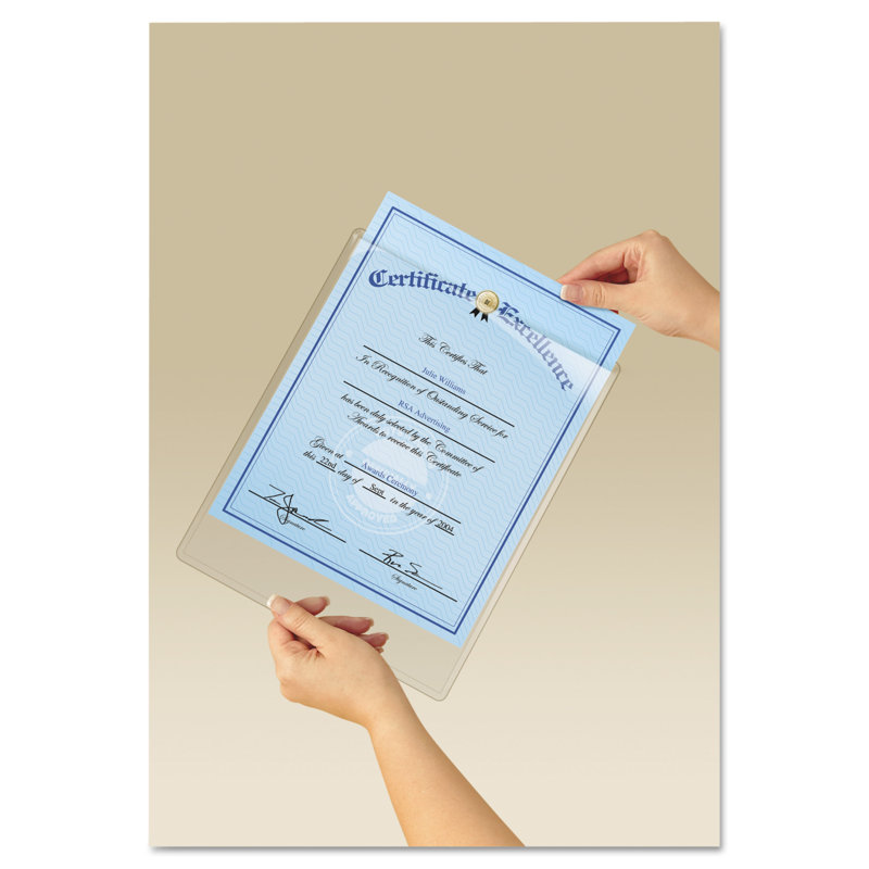 Clear Plastic Display Pocket with Command Strips