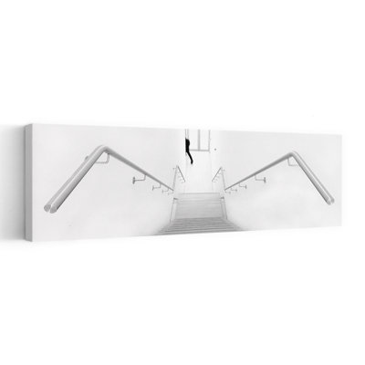 Stark Stairway Movement Abstract Dramatic Geometric Architecture Wall Art