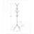 Coat Racks, Modern Industrial 4-Tier 8-Hook Free Standing 70” H for Entryway/Bedroom | Black | Metal