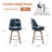 Kiain Swivel 26'' Upholstered Counter Height Bar Stool with Solid Wood legs-98706323