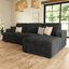  Canapé modulaire en L en velours côtelé Bianca-207764245-234176246