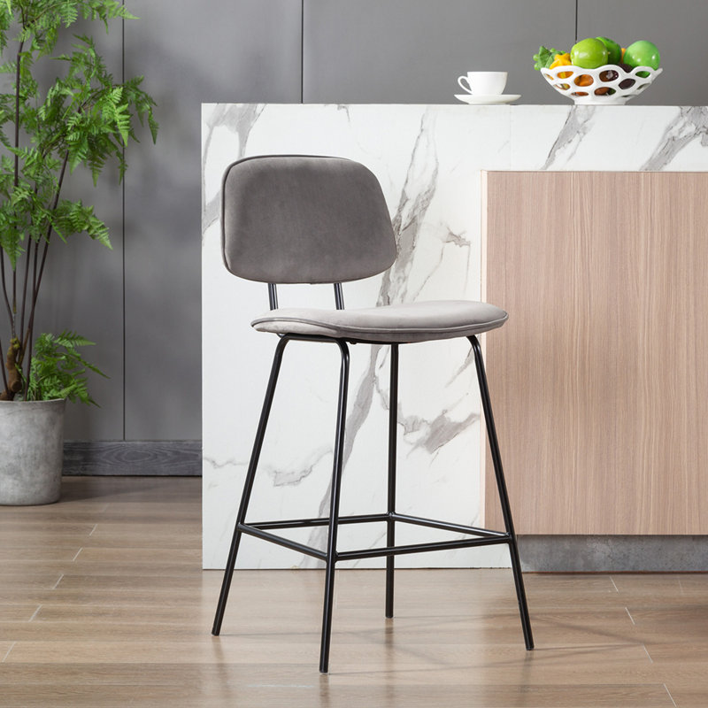 Aquebogue 25.59" Bar Stool, Gray