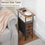 Tables de bout étroites avec table de chargement, 2 tiroirs en tissu pour la chambre à coucher-133232188