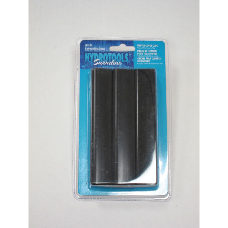Pinces de couverture pour piscine hors-terre Hydrotool 6 "- noir - ensemble de 6