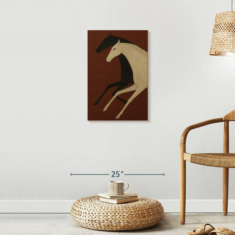 Galloping Contrast Horses, 24" H x 16" W