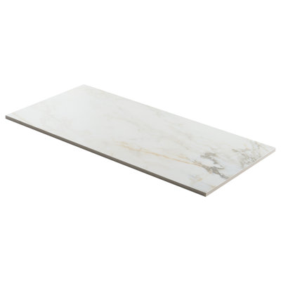 Calacatta Macchia 12x24. Marble Look Matte Porcela 11.81 in. x 23.62 in. Porcelain Tile