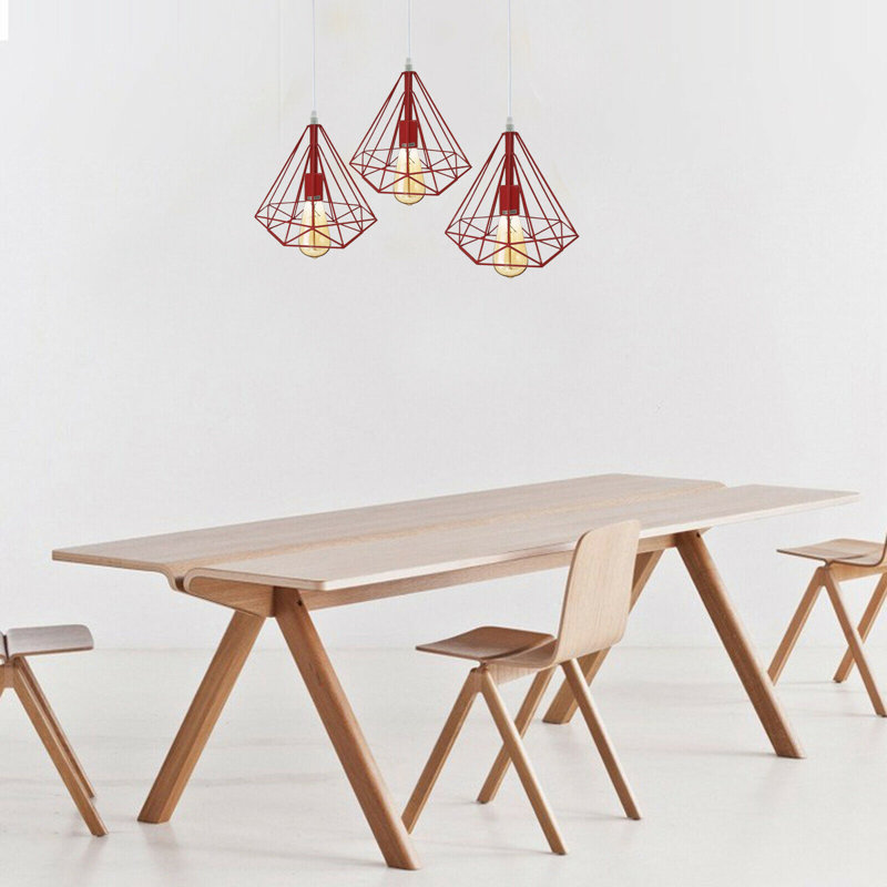 Hessle 3 - Light Kitchen Island Pendant, Red
