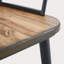 Chaise de salle à manger d'intérieur avec pieds en métal (ensemble de 2), bouleau clair