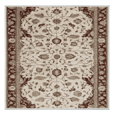 Tapis beige lavable à la machine