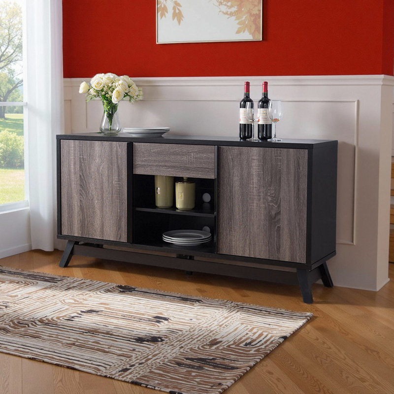 Buffet moderne noir et gris