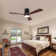 52" 3 - Blade Wood Flush Mount Ceiling Fan with Remote Control and Light Kit Included