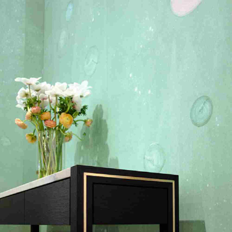 Ta Metéora Wallpaper, 26" W x 108" L, Peachy Pink