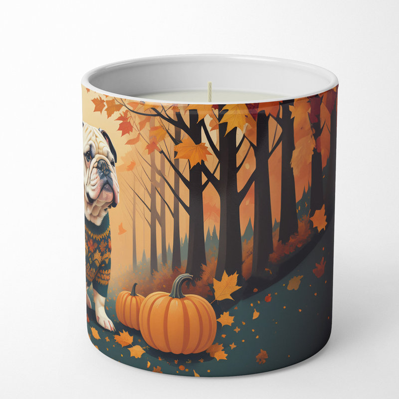 Bougie parfumée Pumpkin Spice avec support en céramique