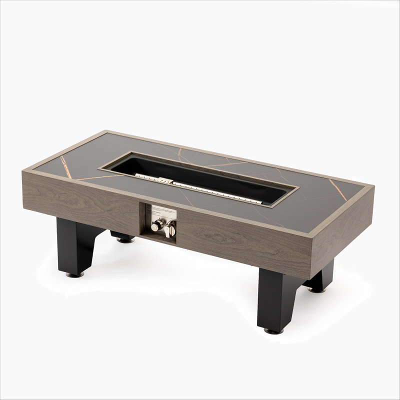 Foyer de table en bois 42 po, Gris, H 11,42 po x l 41,73 po x P 20,08 po