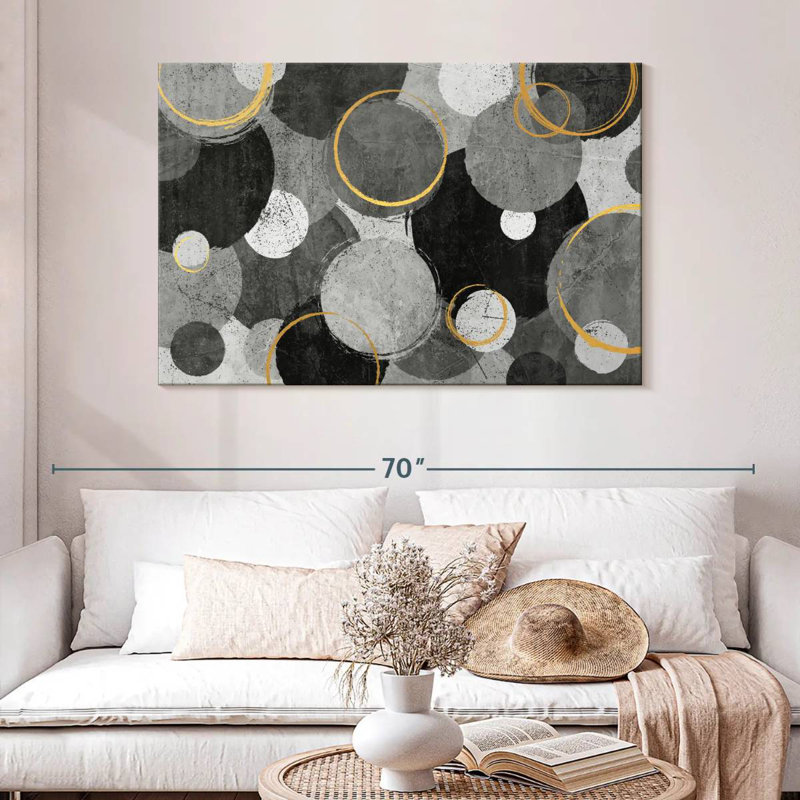 Avery Layered Dark Circles, 32" H x 48" W