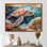 Corra Aquarium Turtle Coral Sanctuary V - tortue, art mural grand