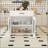 80-Inch Expandable Kitchen Island With Dining Table, Solid Wood Grain Countertop With Power Outlet, Mobile Storage Cart With Cabinet & 2 Drawers, Kitchen Prep Table(White)-2017189706