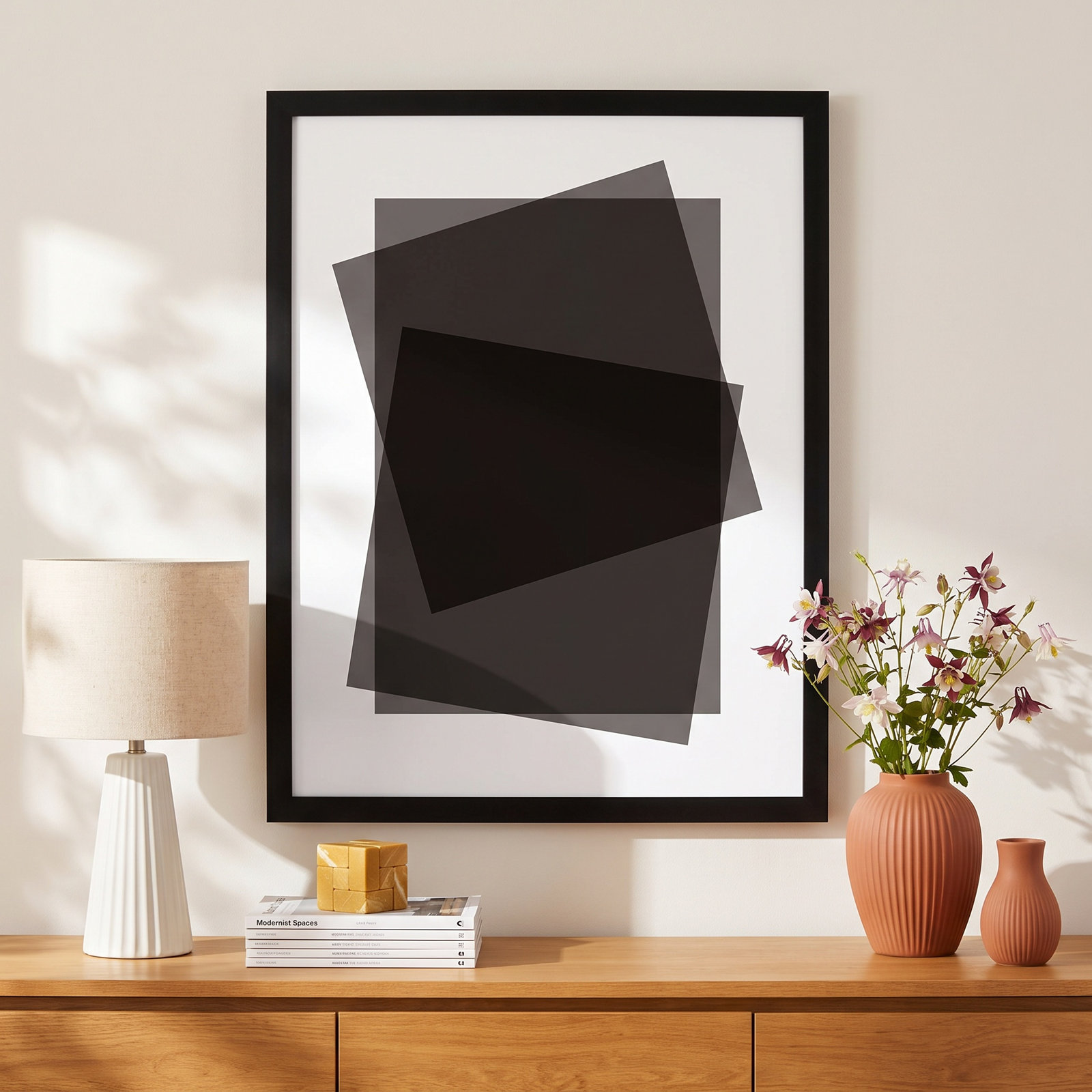 Kami "Black Kami" Print by Jacques Pilon, Black Framed Paper, 50" H x 40" W