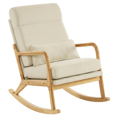 Chaise berçante rembourrée à haut dossier 39,37 po Vanscoy