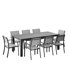 Ensemble repas d'extérieur en aluminium 9 pièces Dugas