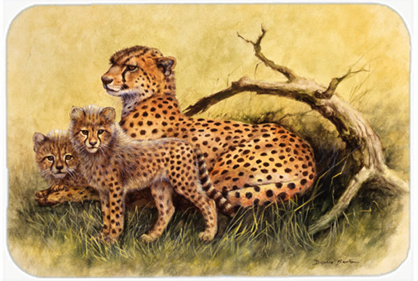Caroline's Treasures Cheetahs Glass Cutting Board