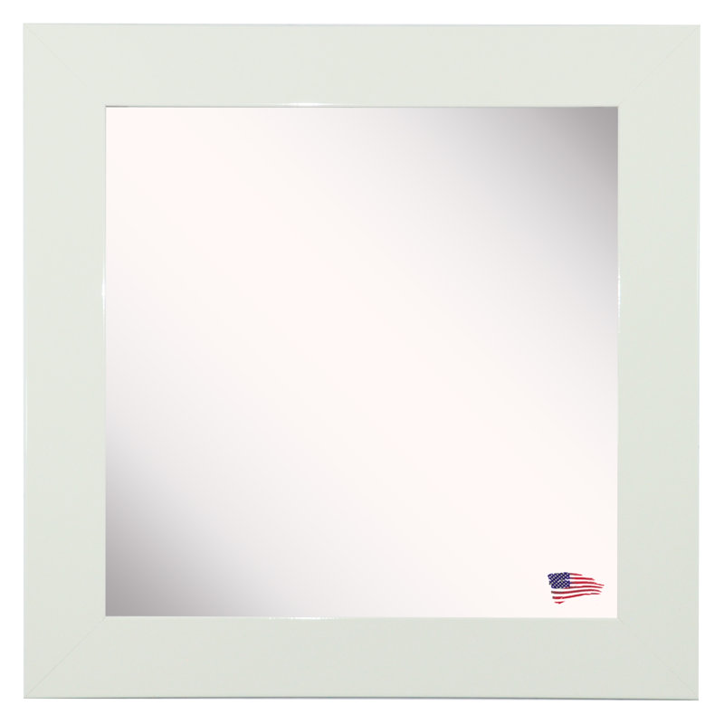 Miroir d'appoint Cormier, H 17,5 po x l 17,5 po, Blanc