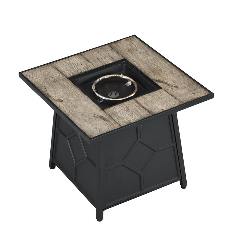 Sittig Square Stone Propane Smokeless Fire Pit Table