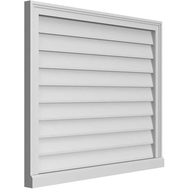 Cadre de seuil Brickmould, brun clair apprêté, H 30 po x l 36 po x P 2 po
