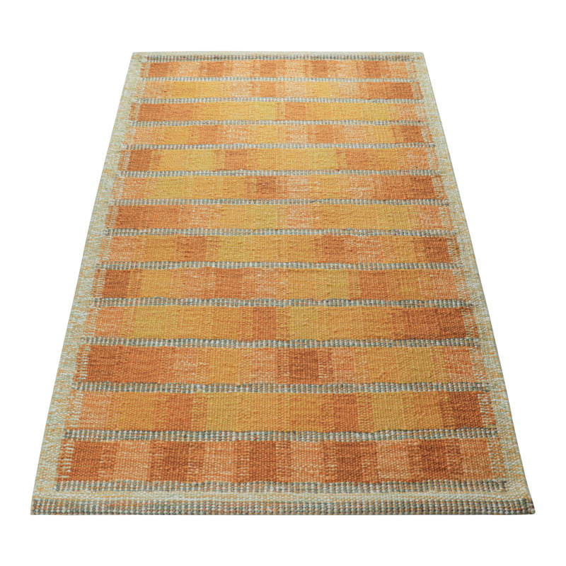 Scandinavian Wool Geometric Area Rug, Rectangle 8' x 10'