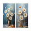 Bouquet de marguerites blanches - sérénité - ensemble de 2 impressions de marguerites en métal-1137228244