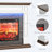  Agnese 44" LED Electric Fireplace w/ Mantel, Dancing Flame Effect & Stacked Stone Surround
