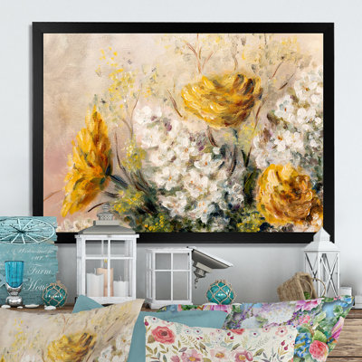 Still Life Of Yellow And White Flowers " Still Life of Yellow and White Flowers " Color Photography Print