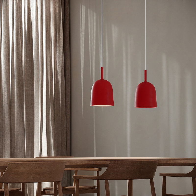 Vessel Pendant Light, Poppy, 18.5'' H x 9'' W x 9'' D, White