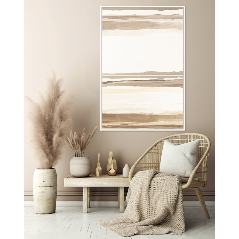 «Desert Trails 2» par Lori Dubois sur toile, Cadre flottant blanc, H 57 po x l 38 po
